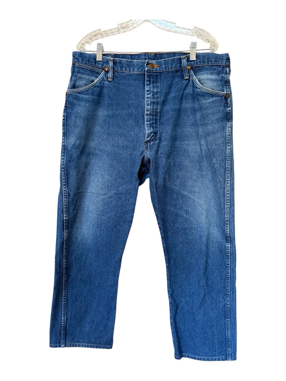 Vintage Wrangler Jeans 40x32 Made USA Western Straight Leg Denim